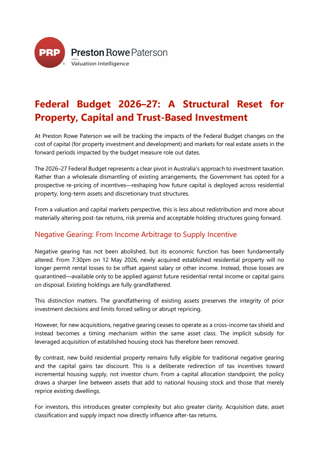 Federal Budget 2026–27